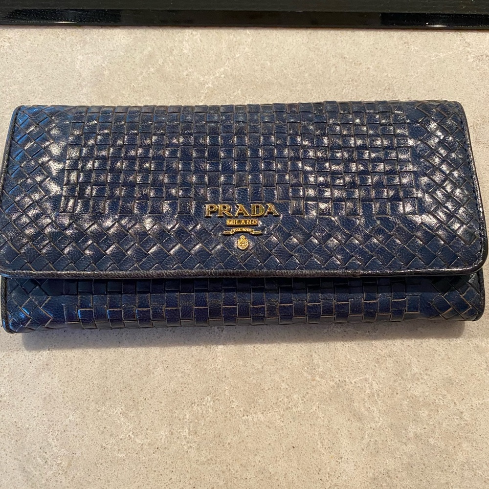 Authentic braided Prada Wallet